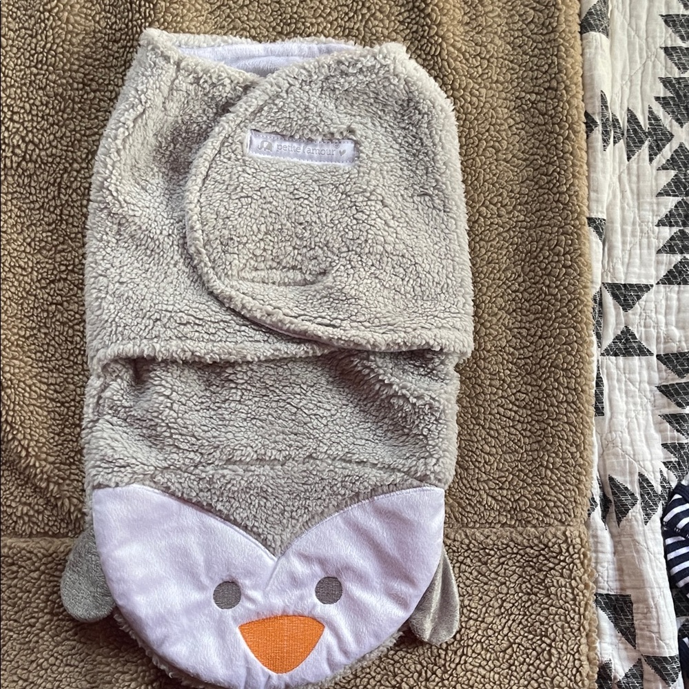 Cozy Penguin Baby Swaddle Blanket